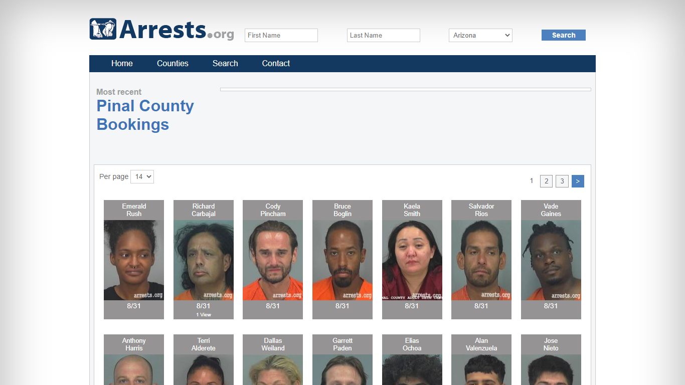 Pinal County Arrests and Inmate Search